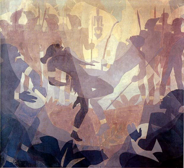 Photo: The Negro In an African Setting by Aaron Douglas (1834)