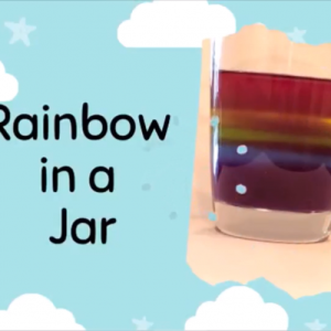 Rainbow in a Jar at Home Project