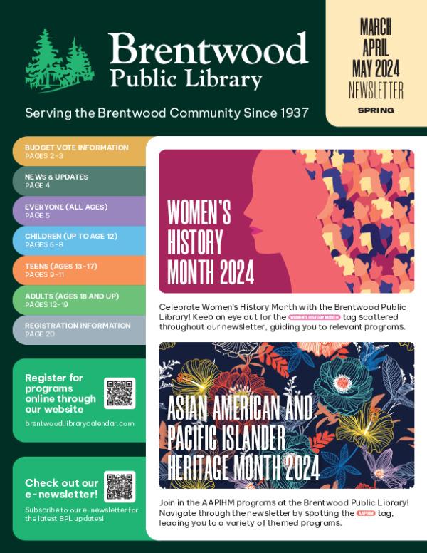 Newsletter Brentwood Public Library