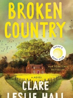 Broken Country title, house in center, large tree behind, fence trailing off into the background