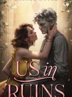Us In Ruins Title text  with woman and man in the background