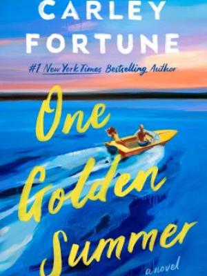 One Golden Summer, illustration of speedboat driving on a body of water